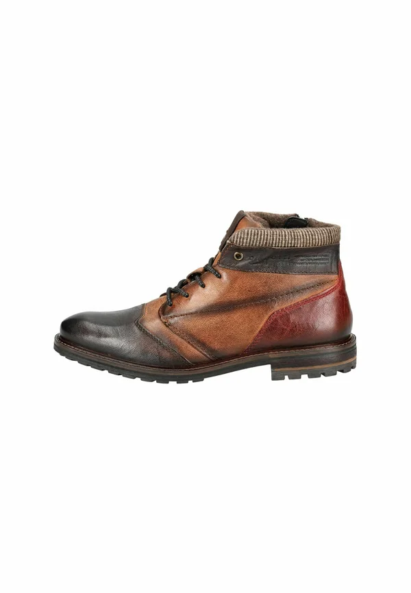 Schnürstiefelette - cognac   brown