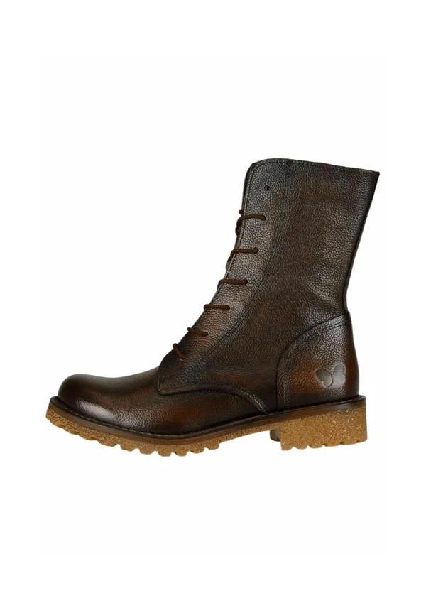 Schnürstiefelette - cognac