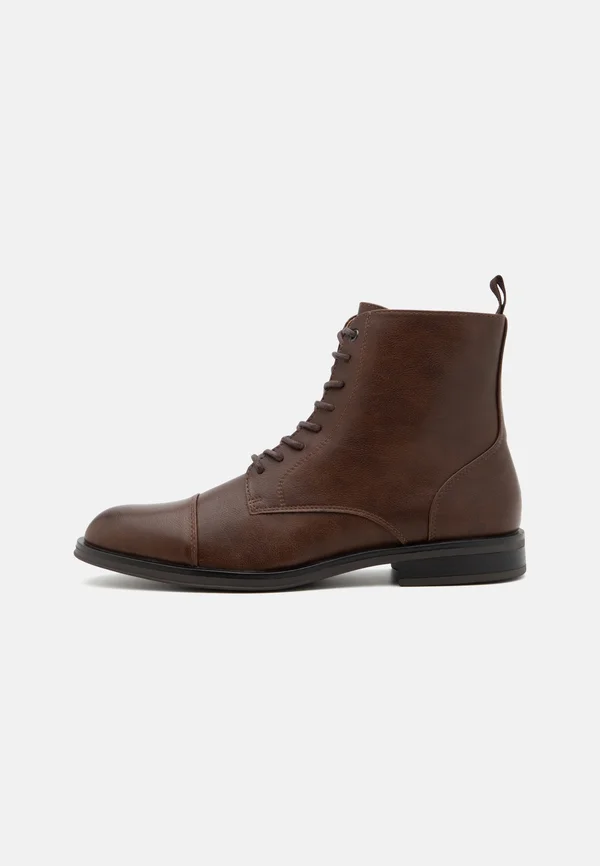 Schnürstiefelette - cognac