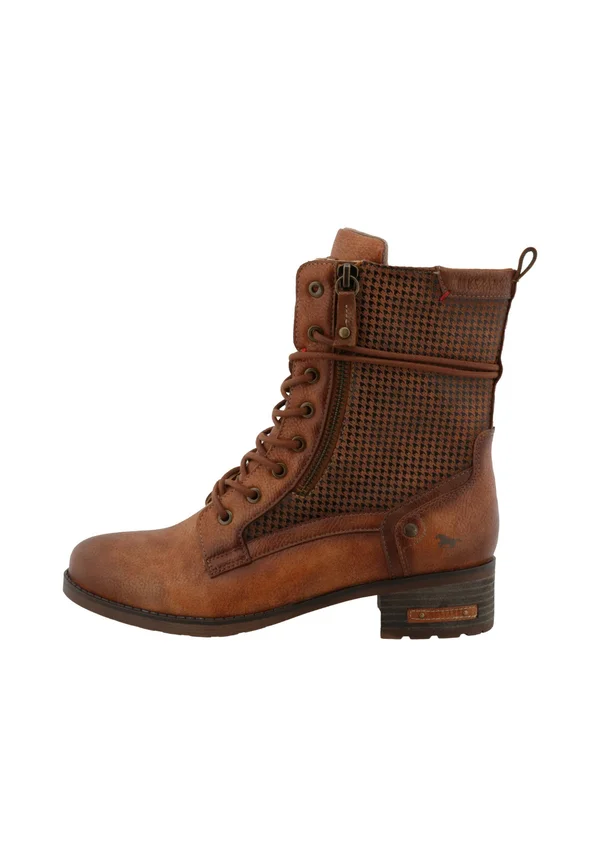 Schnürstiefelette - cognac