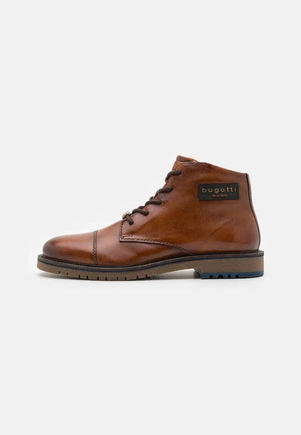 Schnürstiefelette - cognac
