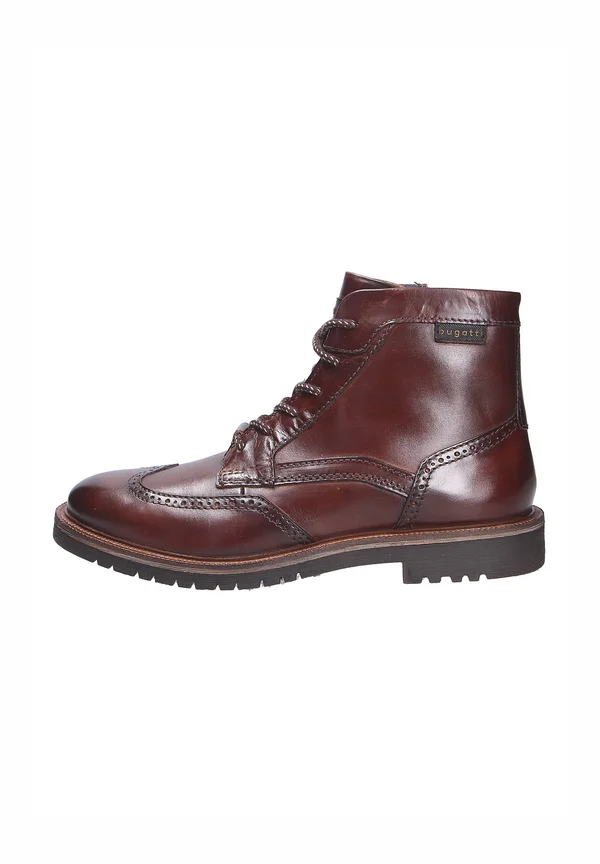 Schnürstiefelette - cognac