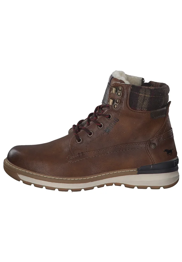 Schnürstiefelette - cognac