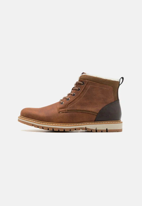 Schnürstiefelette - cognac