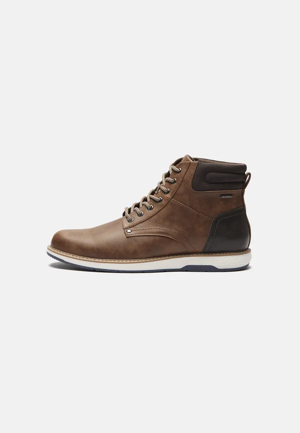 Schnürstiefelette - cognac