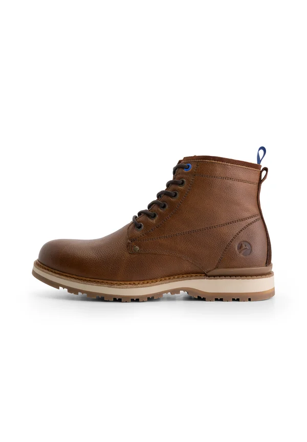 Schnürstiefelette - cognac