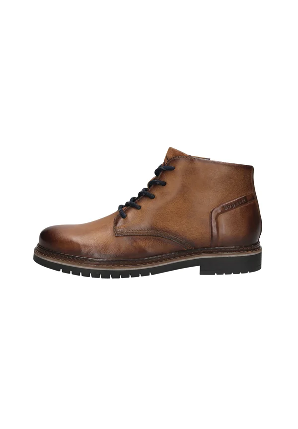 Schnürstiefelette - cognac