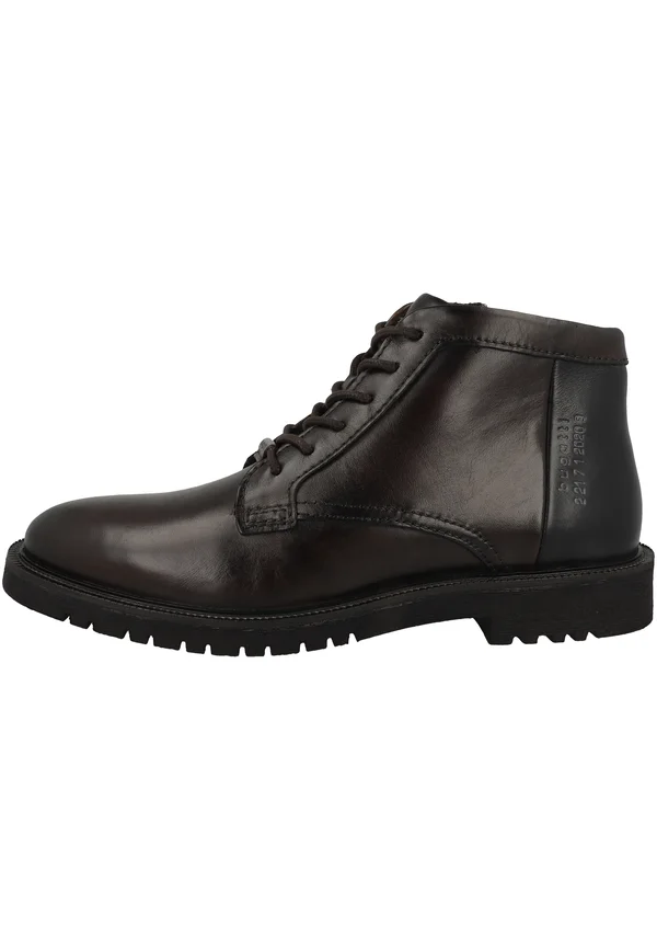 Schnürstiefelette - dark brown black