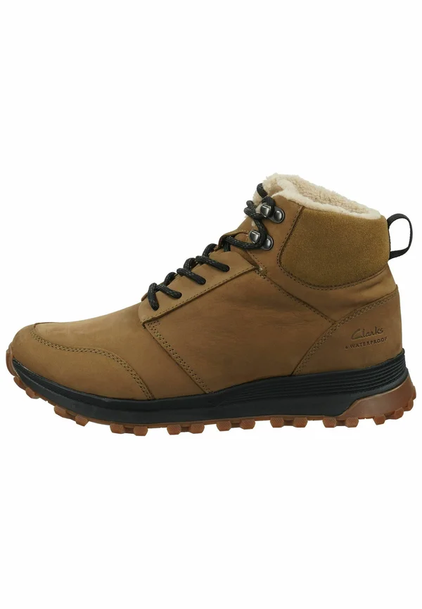 Schnürstiefelette - dark sand wlined