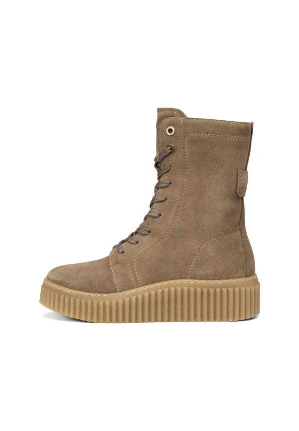 Schnürstiefelette - dark taupe