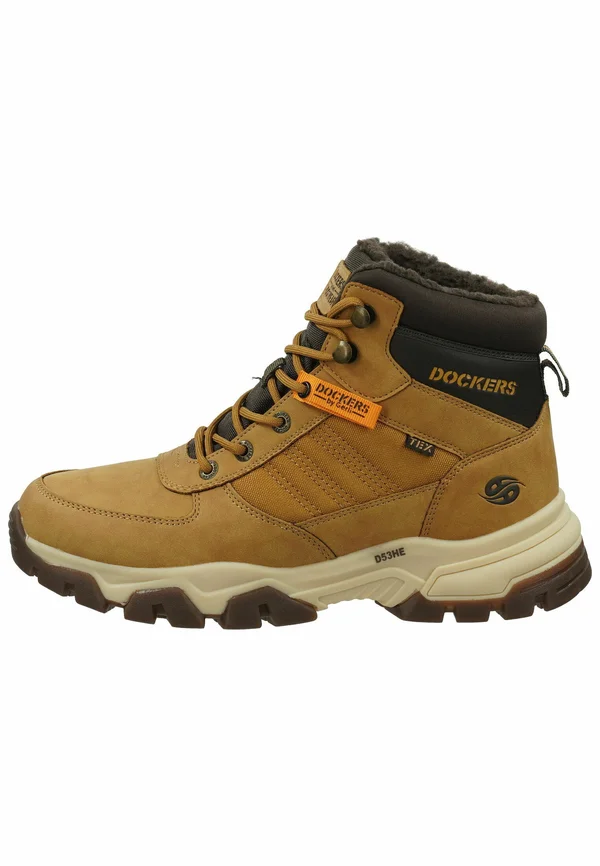 Schnürstiefelette - golden tan