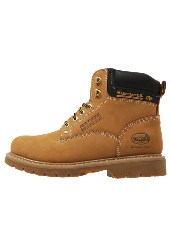 Schnürstiefelette - golden tan