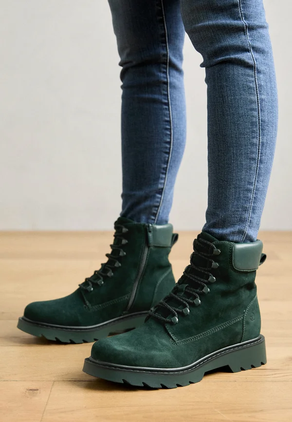Schnürstiefelette - green