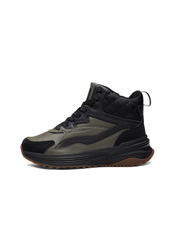 Schnürstiefelette - khaki black