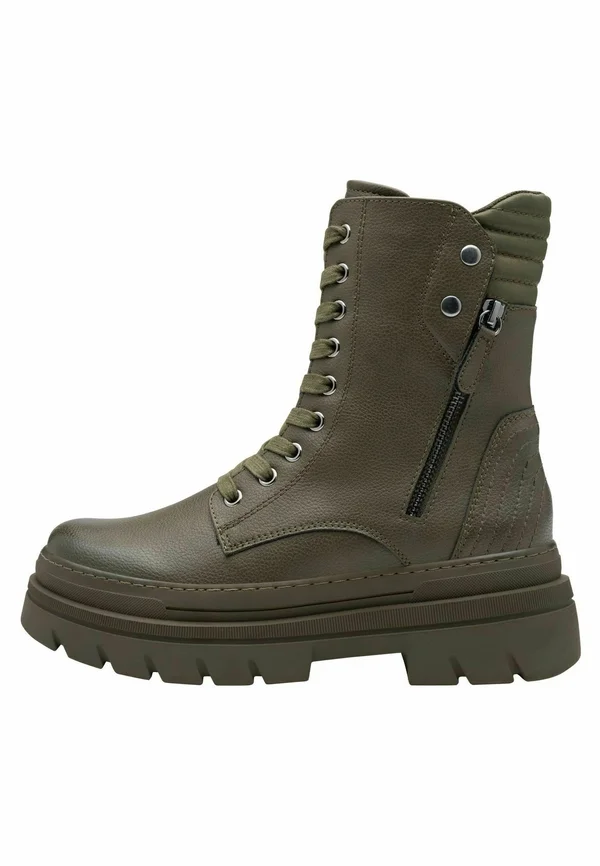 Schnürstiefelette - khaki comb