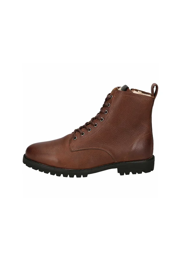 Schnürstiefelette - mittel-braun