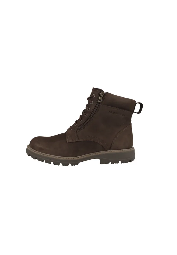 Schnürstiefelette - mocca