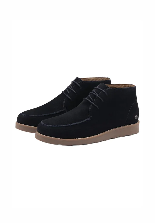Schnürstiefelette - navy blue