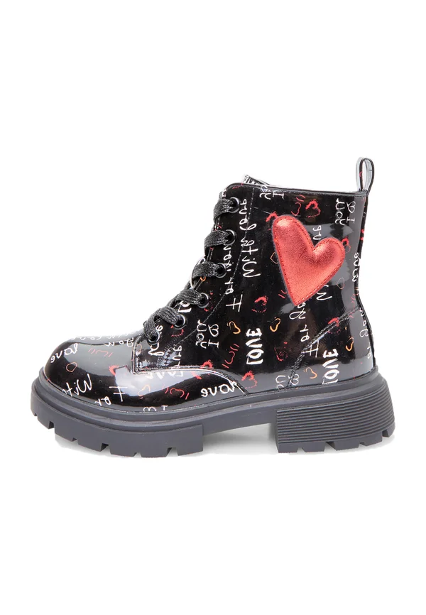 Schnürstiefelette - nero