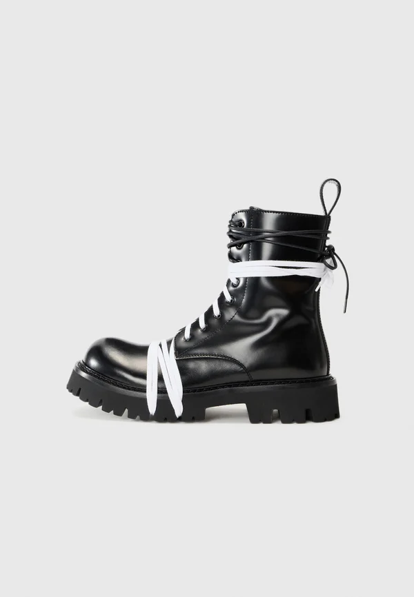 Schnürstiefelette - nero