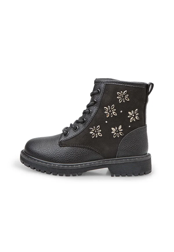 Schnürstiefelette - nero