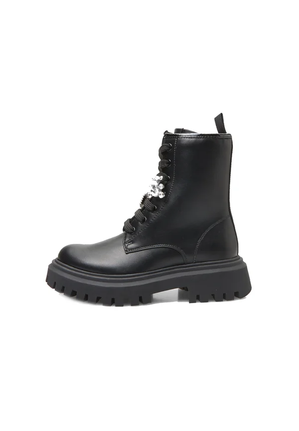 Schnürstiefelette - nero
