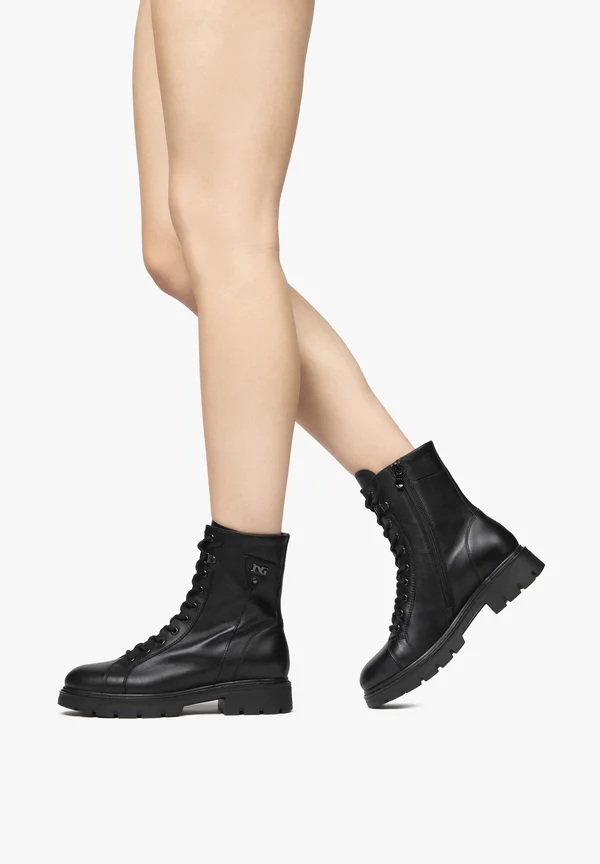 Schnürstiefelette - nero