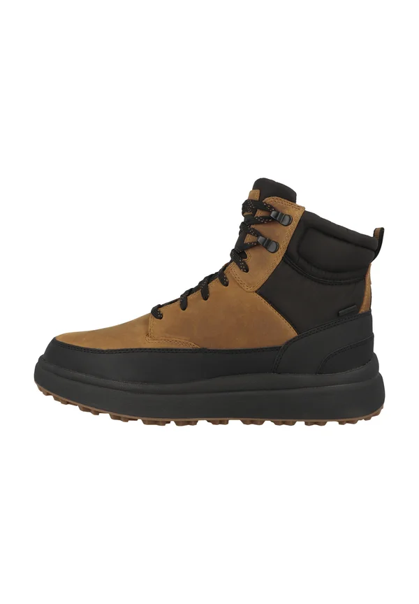 Schnürstiefelette - ochre black