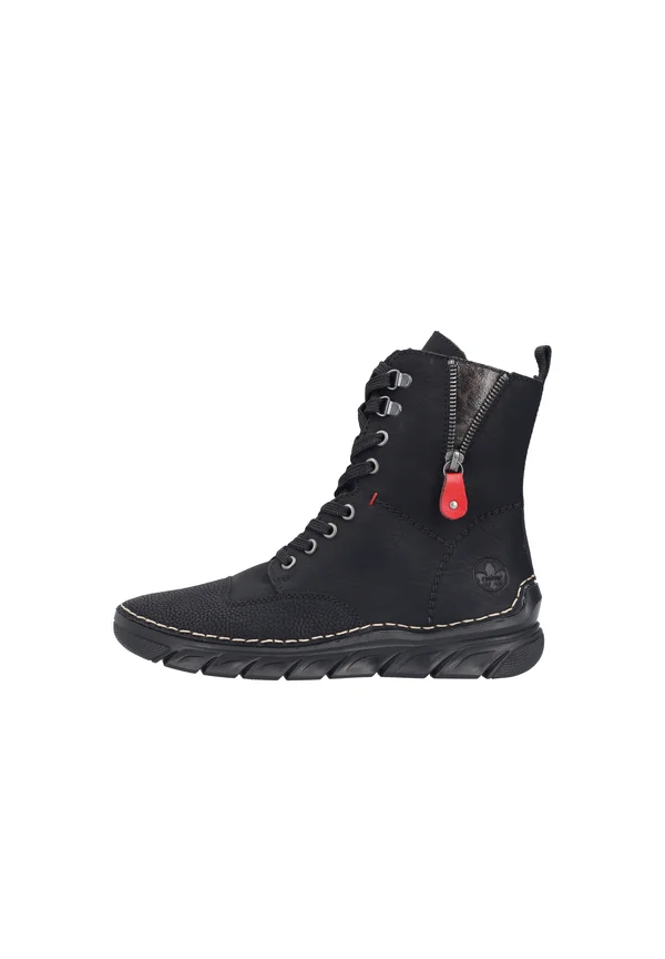 Schnürstiefelette - schwarz