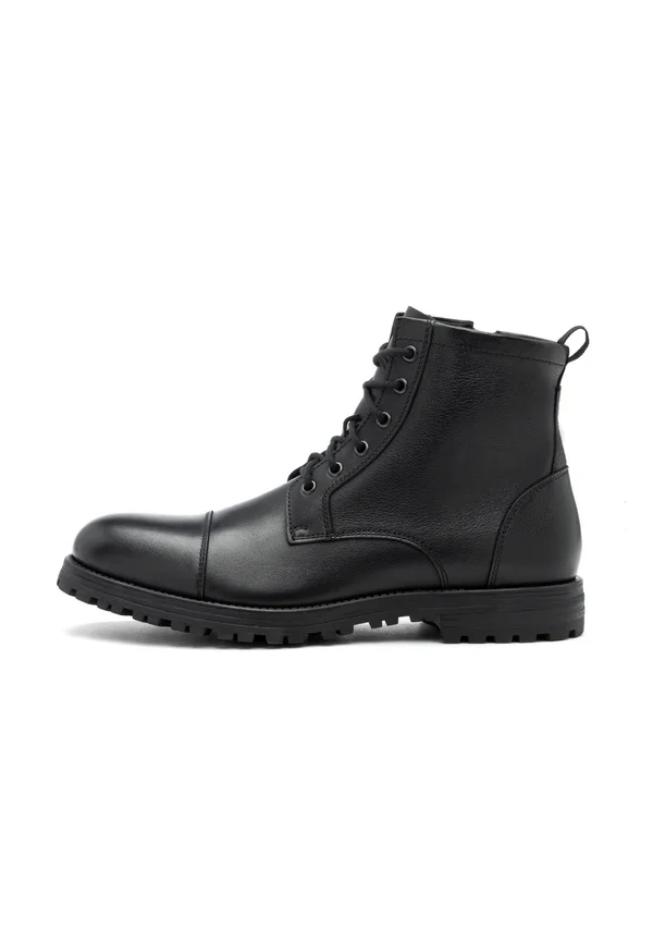 Schnürstiefelette - schwarz