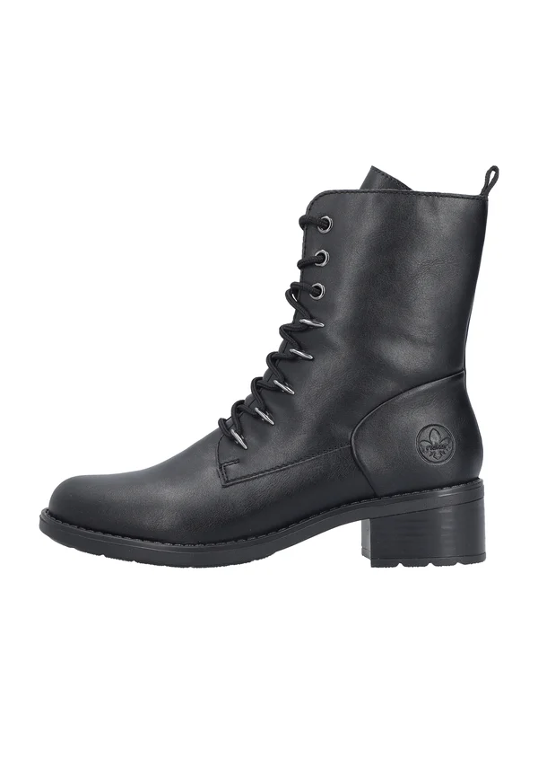 Schnürstiefelette - schwarz