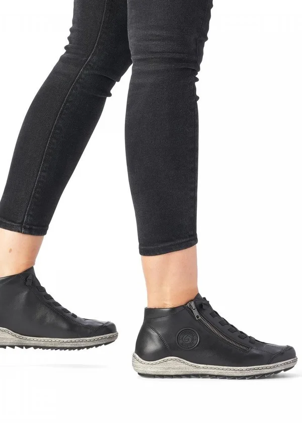 Schnürstiefelette - schwarz