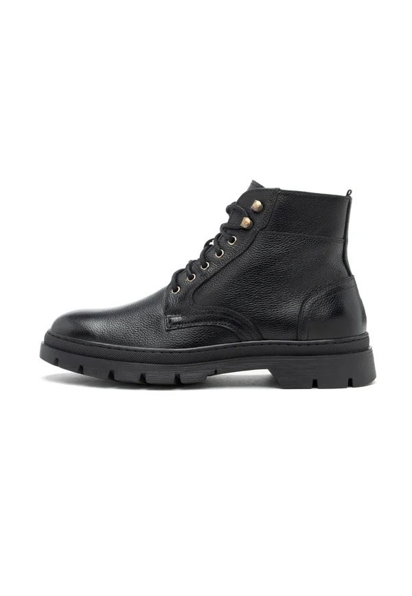 Schnürstiefelette - schwarz