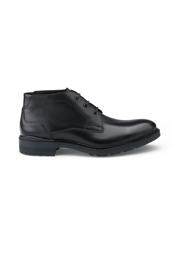 Schnürstiefelette - schwarz