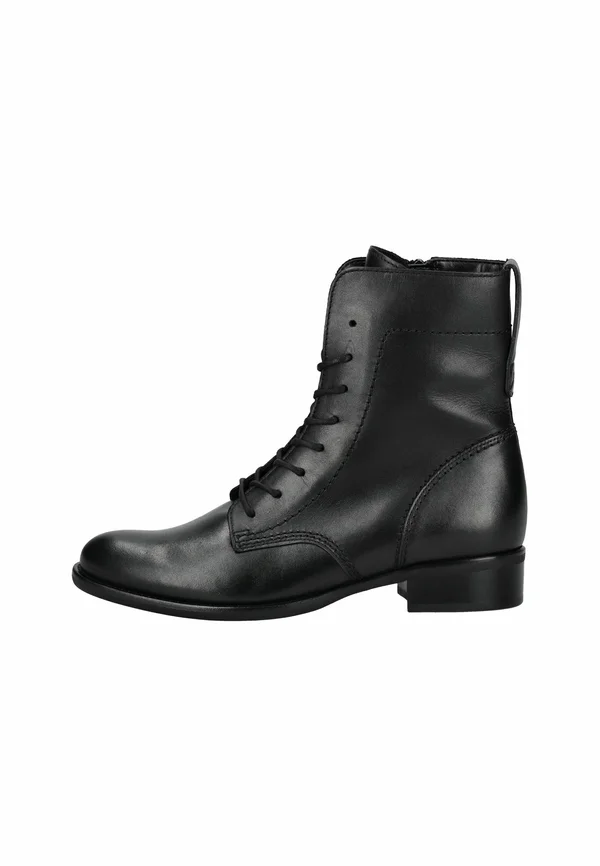 Schnürstiefelette - schwarz