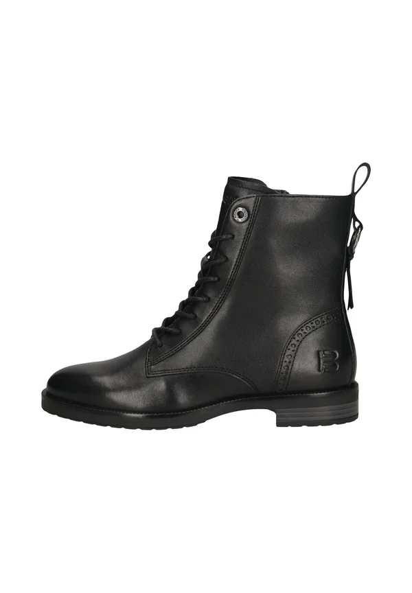Schnürstiefelette - schwarz