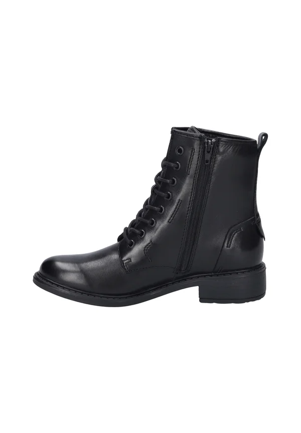 Schnürstiefelette - schwarz