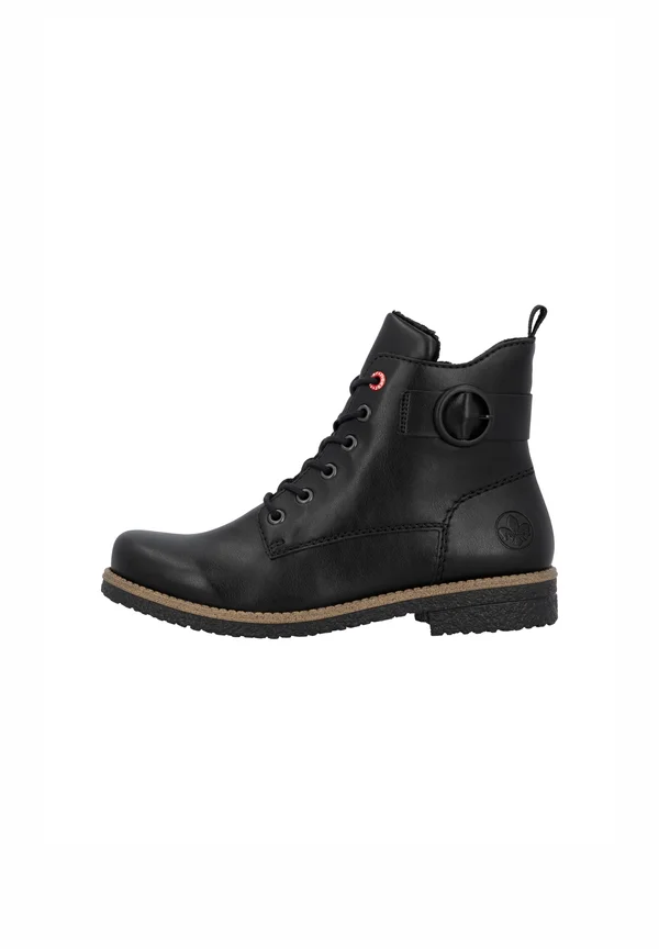 Schnürstiefelette - schwarz