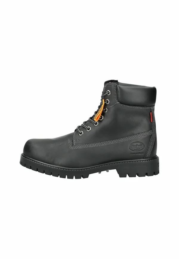 Schnürstiefelette - schwarz