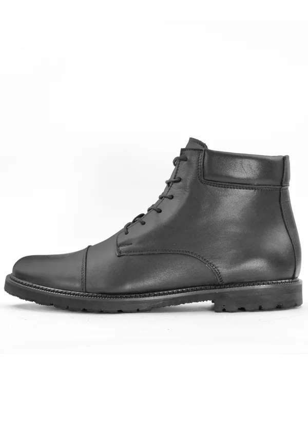 Schnürstiefelette - schwarz