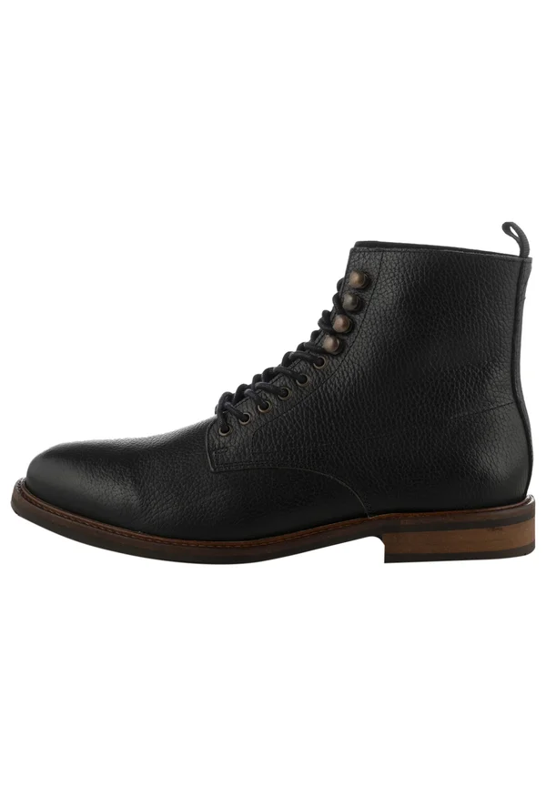 Schnürstiefelette - schwarz