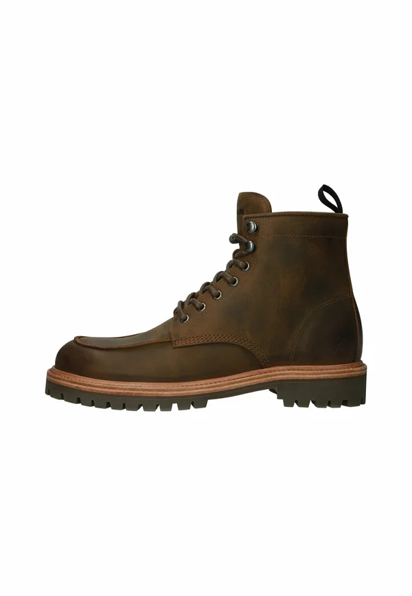 Schnürstiefelette - tan