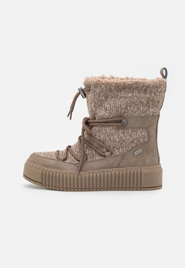 Schnürstiefelette - taupe