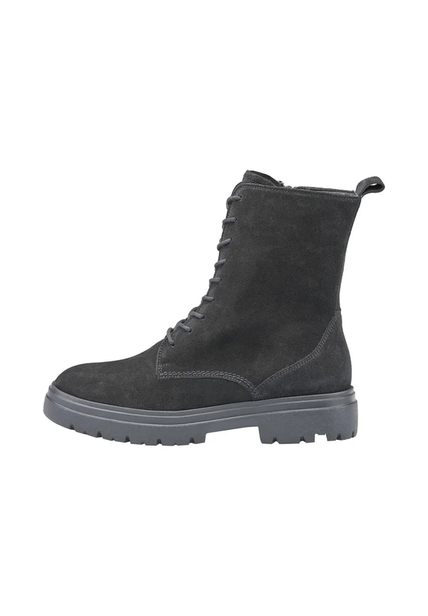 Schnürstiefelette - tiefschwarz