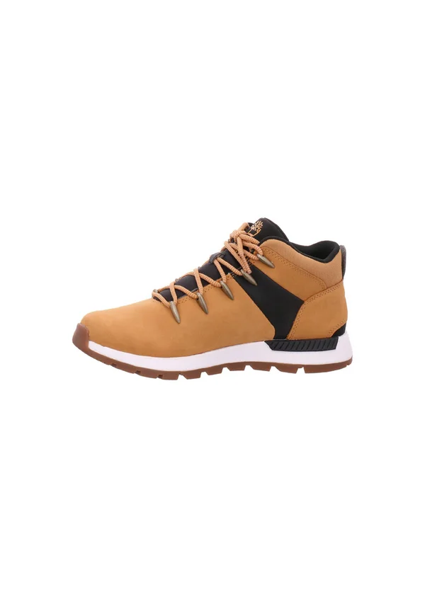 Schnürstiefelette - wheat nubuck w black