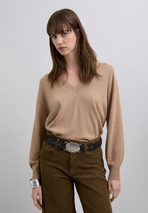 SCMER V - Strickpullover - sand