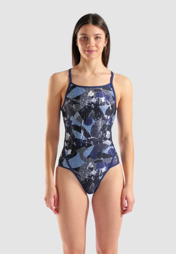 SCRATCHED - Badeanzug - multi black-navy