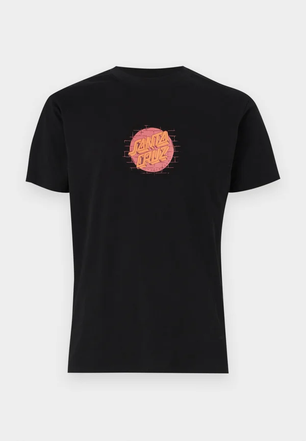 SCRAWL BRICK DOT FRONT UNISEX - T-Shirt print - black