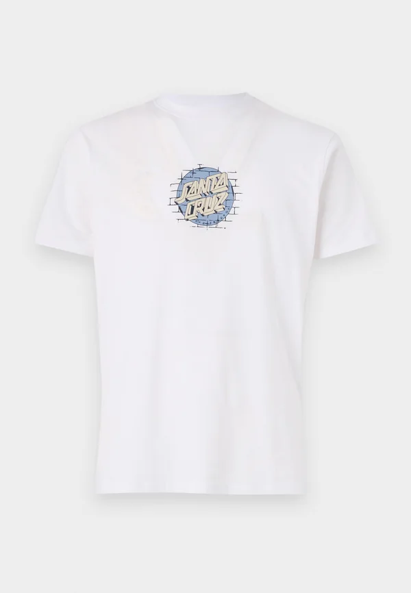 SCRAWL BRICK DOT FRONT UNISEX - T-Shirt print - white