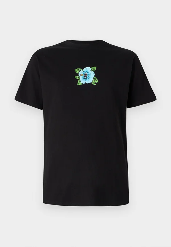 SCREAMING HIBISCUS FRONT UNISEX - T-Shirt print - black